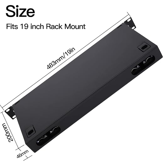 LC-OM3 12 Duplex 24 Port Fiber Enclosure Rack Mount Fiber Box MultiMode LC-UPC - Image 4