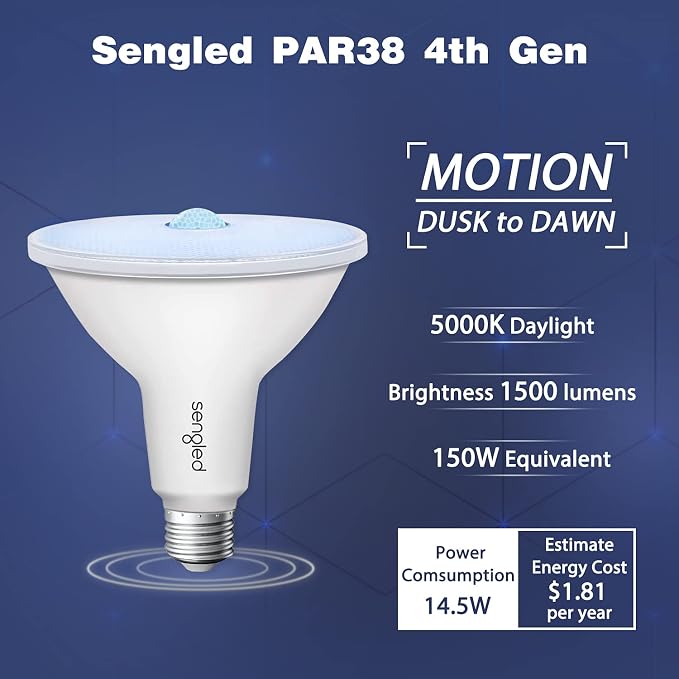 Sengled Motion Sensor Flood Lights Outdoor Dusk to Dawn Security Light Bulbs - Image 2