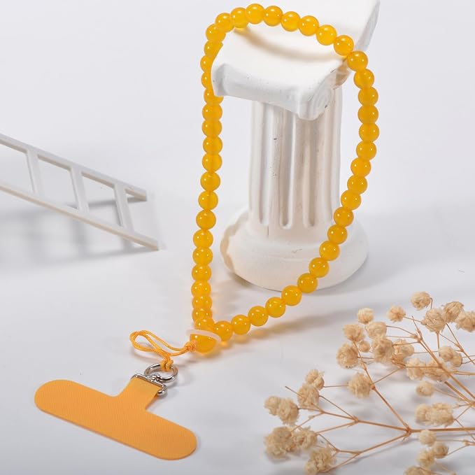 Agate Beaded Phone Wrist Strap for Women Men Stone Beads Charm Handmade - Image 4