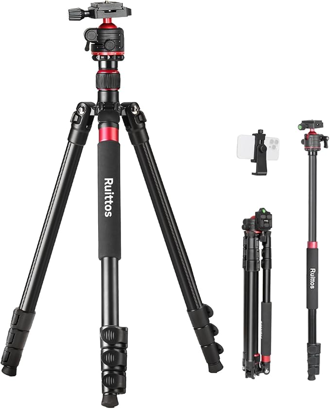 Travel Tripod, Video Camcorders, Action Cameras, Telescopes...8.8lbs by Ruittos