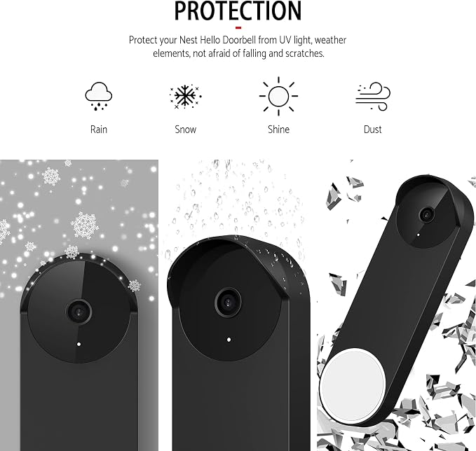 Silicone Case for Google Nest Hello Doorbell 2021 Cover - Image 4
