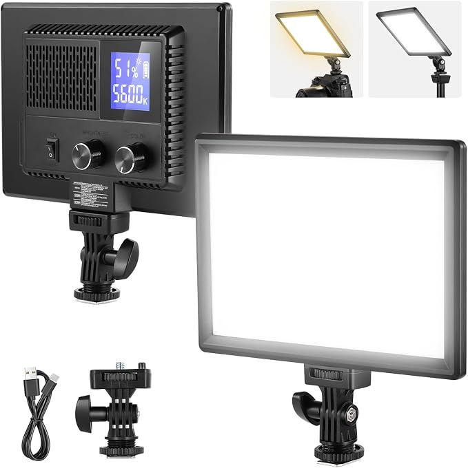 Neewer 9" LED Video Light Panel, Dimmable DSLR Camera Soft Lighting, 4000mAh by Neewer