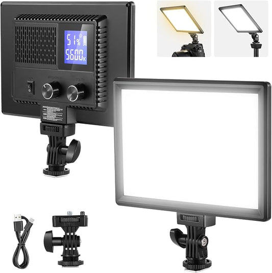 Neewer 9" LED Video Light Panel, Dimmable DSLR Camera Soft Lighting, 4000mAh by Neewer