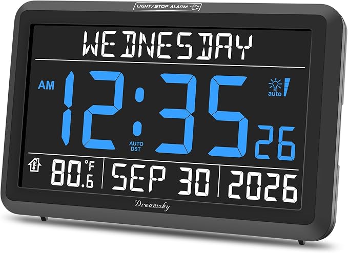 DreamSky Digital Clock with Date and Day of Week by DreamSky