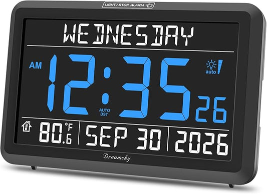 DreamSky Digital Clock with Date and Day of Week by DreamSky