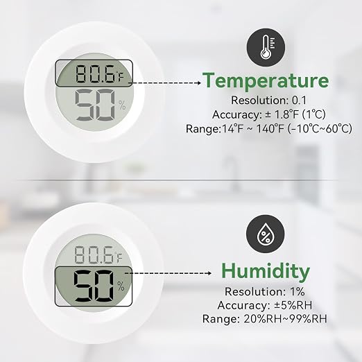 Atogou 3-Pack Mini Hygrometer & Thermometer, Indoor Outdoor Digital Humidity - Image 3