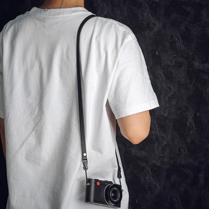 Vintage Minimalist Leather Camera Neck Shoulder Strap - Image 8