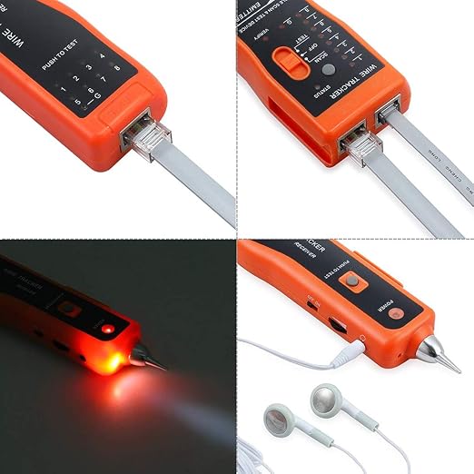 BOOGIIO Wire Tester RJ45 RJ11 Cable Tracker Line Finder Multifunction Wire - Image 3