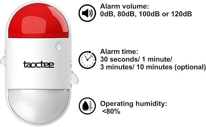Panic Button Alarm for House Remote Control Office Siren Alarm System Sound & - Image 9