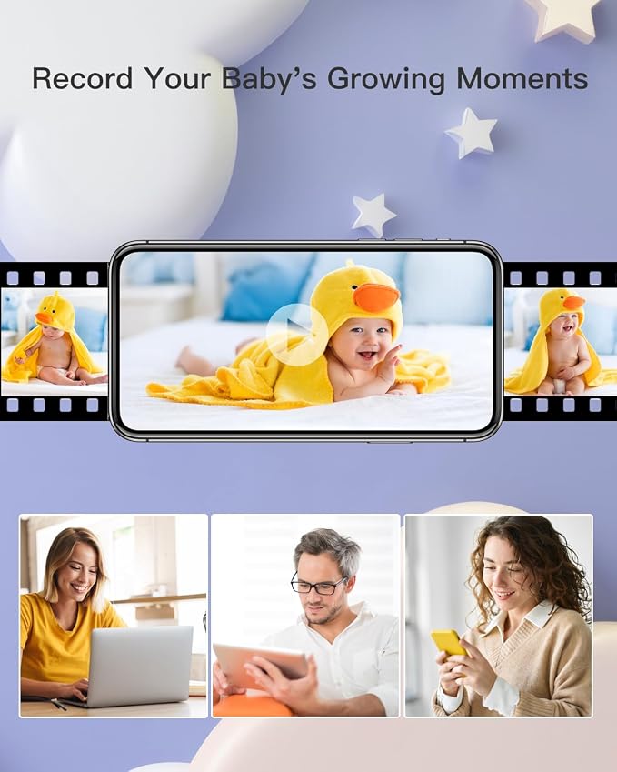 ARENTI Baby Camera Monitor, 2K/3MP WiFi 6, Smartphone App, Super Night Vision - Image 6