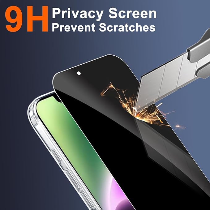for iPhone 14 Case Clear with Privacy Screen Protector and Full Camera - Image 8