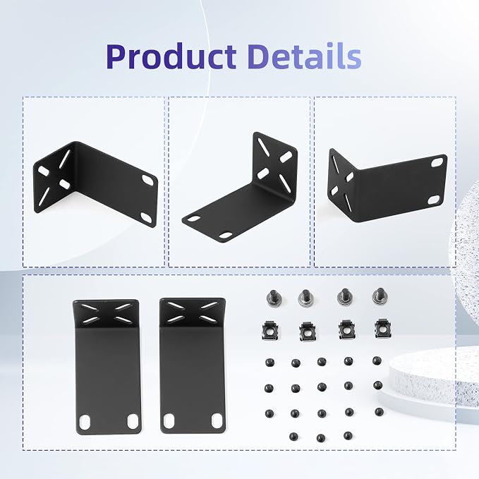 Rack Mount Kit for 12.6 inch Switches, Adjustable Rack Ears for Netgear - Image 4