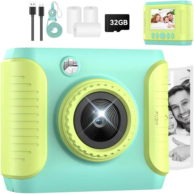 Instant Print Camera for Kids, 2.4 Inch Screen Kids Instant Cameras, Christmas by Unknown