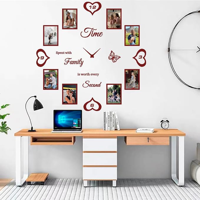 DIY Family Photo Frame Wall Clock Decal - Image 7