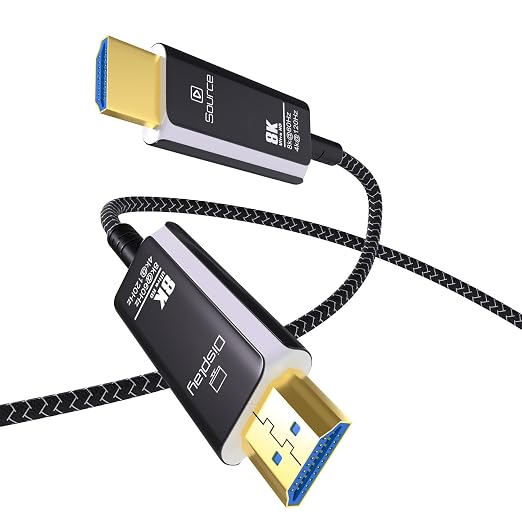 MMOBIEL HDMI 8K Fiber Optic Cable 10ft 48Gbps Ultra High Speed – 8K@60Hz by MMOBIEL