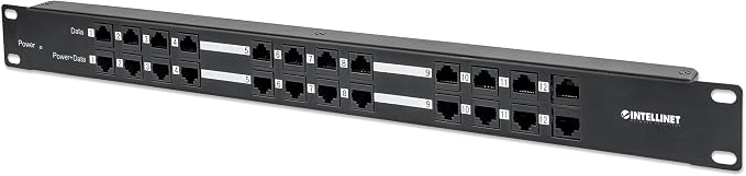 INTELLINET NETWORK SOLUTIONS 24-Port 12-Port RJ45 Data in and 12-Port RJ45 Data by IntellinetNetworkSolutions
