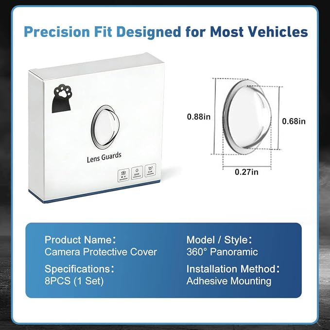 8PCS Car Camera Lens Protector, 2026 New Car Camera Lens Cover - Image 8