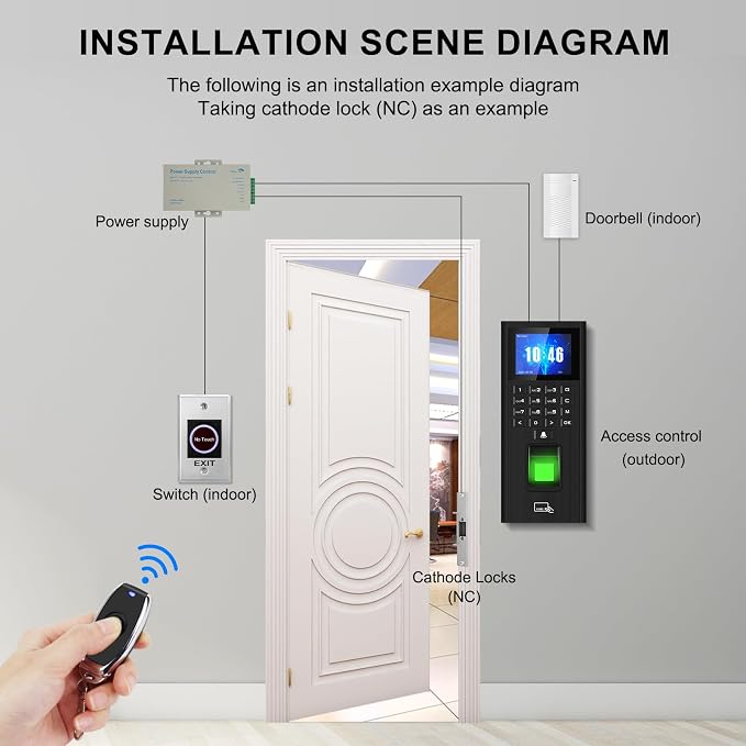 Complete Biometric Fingerprint Security Access Control System Kit, RFID T9 - Image 7