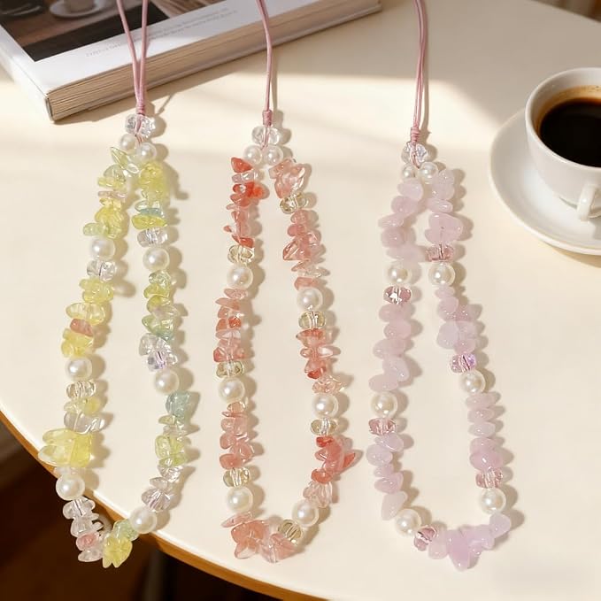 Phone Charm Strap Beaded Lanyard Camera Wrist Strap Phone Chain Wristlet Cute - Image 8