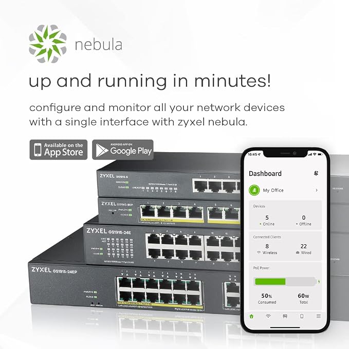 Zyxel 24 Port PoE Switch | Smart Managed | Gigabit Network Ethernet Switch | - Image 5