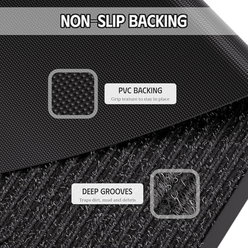 Front Door Mat, Non-Slip Heavy Duty Indoor Outdoor Doormat - Image 5