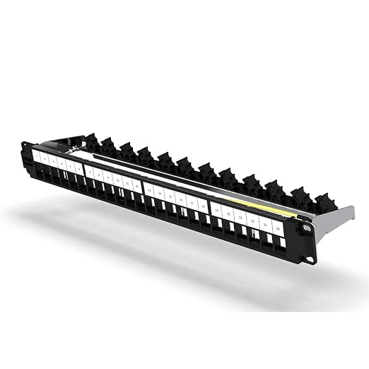 AMPCOM 24 Ports 1U Blank Keystone Patch Panel, 19 inch Rack or Wall Mount - Image 7