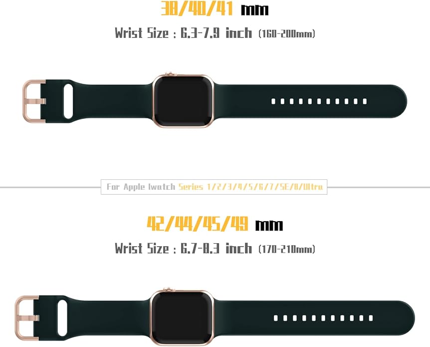 Sport Band Compatible with Apple Watch Bands 49mm 46mm 45mm 44mm 42mm 41mm 40mm - Image 7
