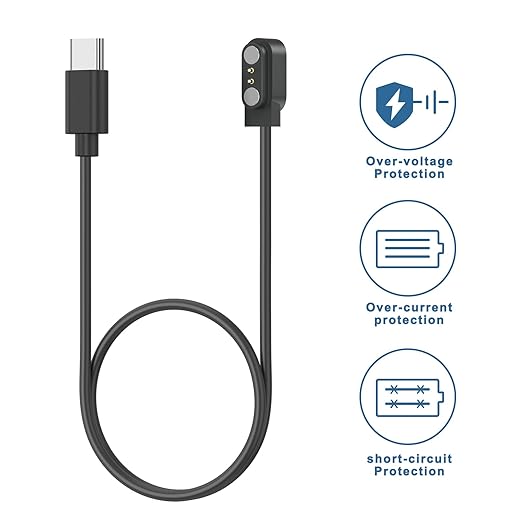 Vancle 2 Pack VeryFit Smartwatch Charger Cable, Magnetic USB-C Charging Cable - Image 6
