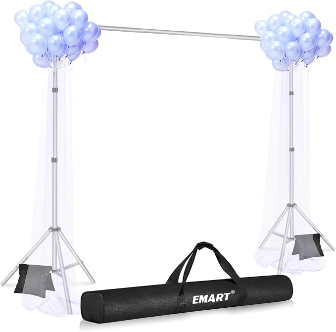 EMART Backdrop Stand 10x7ft Photo Studio Adjustable Background Stand Support kit - Image 2