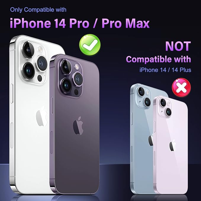 Uyiton for iPhone 14 Pro/iPhone 14 Pro Max Camera Lens Protector, 9H Tempered - Image 7