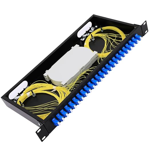 24 Duplex 48 Port LC-OS1 Rack Mount Enclosure Box Fiber SingleMode LC-UPC Kit by ProfessionalFiberNetworkDevicemanufacturer