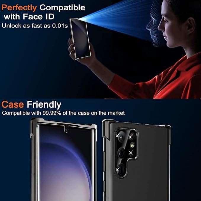 Milomdoi for Samsung Galaxy S23 Ultra Screen Protector Accessories 3 Pack TPU - Image 5