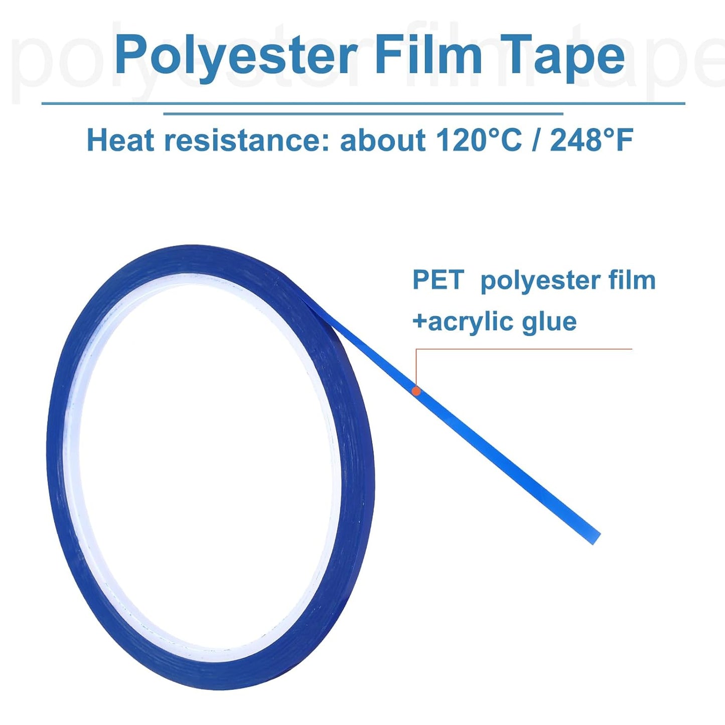 uxcell 1/8" x 36 Yard Graphic Tape Whiteboard Grid Marking Tape Pinstripe Chart Line, Blue