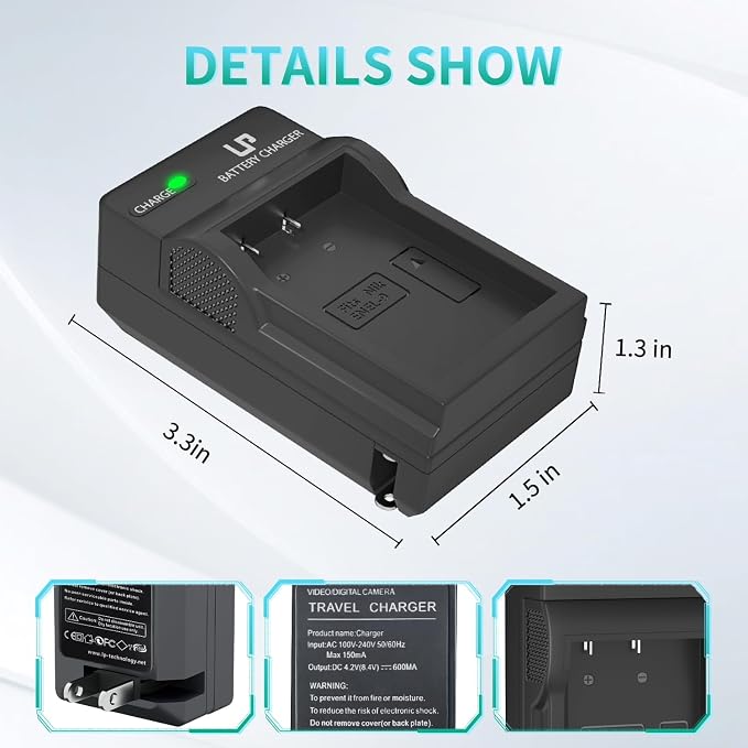 LP EN-EL9 Battery Charger, EN EL9a Charger Compatible - Image 5