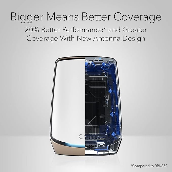 NETGEAR Orbi Tri-Band WiFi 6 Mesh Network System – Router + 2 Satellite - Image 4