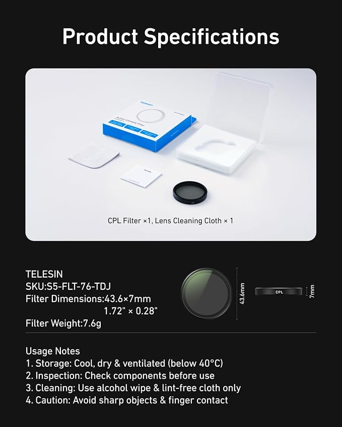 TELESIN VND8-32 Variable ND Filter - Image 6