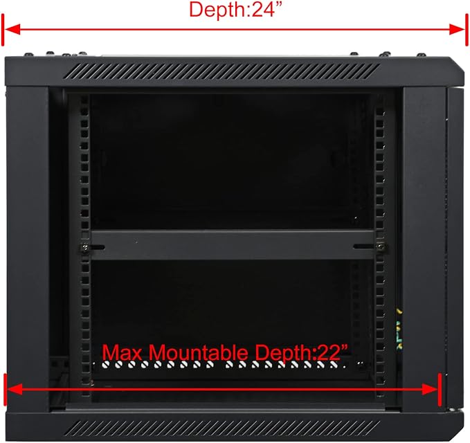 AEONS 9U Professional Wall Mount Network Server Cabinet Enclosure 19-Inch - Image 4