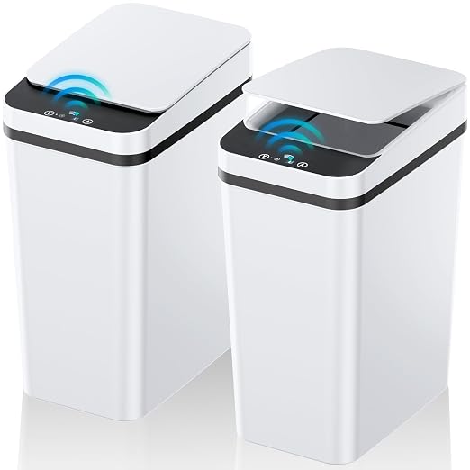 KOEYLE 2 Pack 2.2 Gallon Automatic Touchless Garbage Can, Small Motion Sensor by KOEYLE