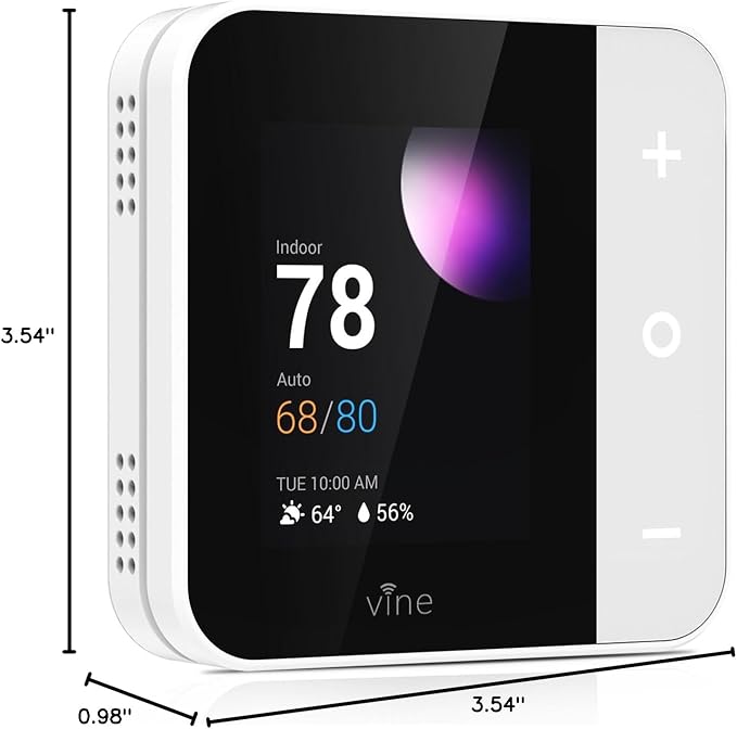 Vine Thermostat for Home with Touchscreen Color Display, WiFi Smart Thermostat - Image 10