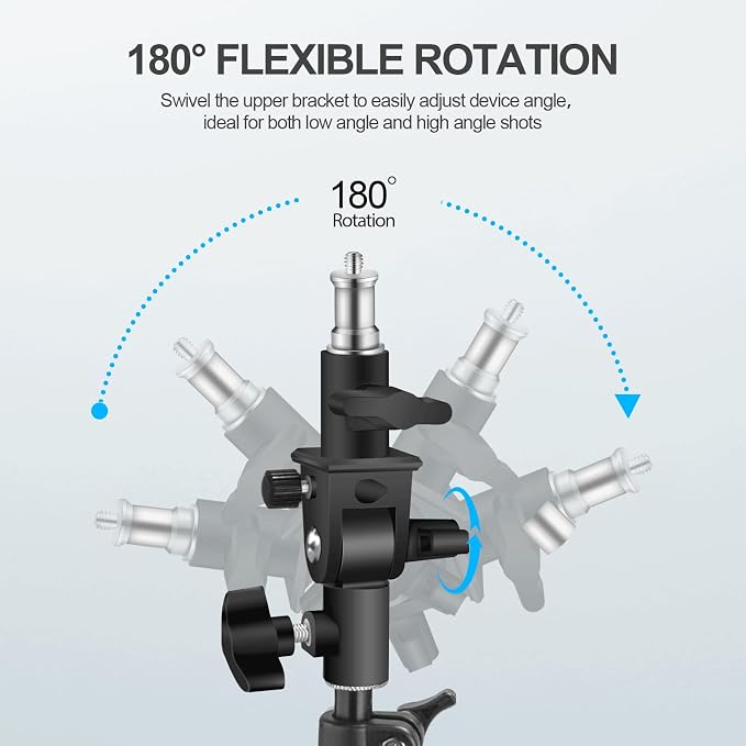 WELLMAKING U-Shape Camera Flash 180°Swivel Mount Bracket - Image 2
