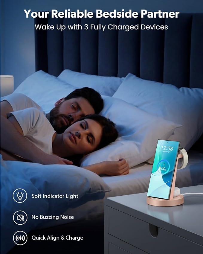Wireless Charger for Samsung: 3 in 1 Wireless Charging Station for Samsung - Image 6