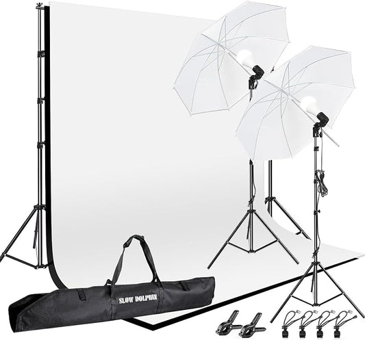 SLOW DOLPHIN 10 x 8.5 ft Photography Photo Video Studio Background Stand by SLOWDOLPHIN