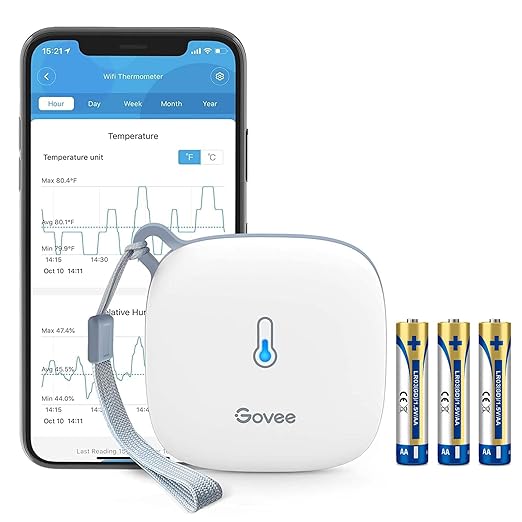 Govee Smart Thermometer Hygrometer, WiFi Humidity Temperature Sensor by Govee