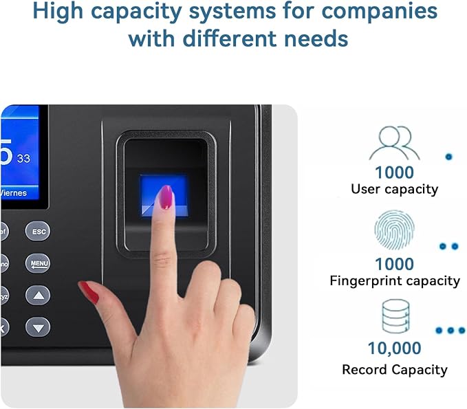 Time Clocks for Employees Small Business, Time Clock, Attendance Machine ​with - Image 3