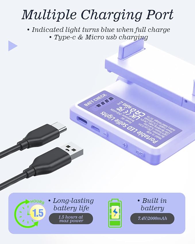 60 LED Portable Selfie Light Video Conference Lighting - Image 4