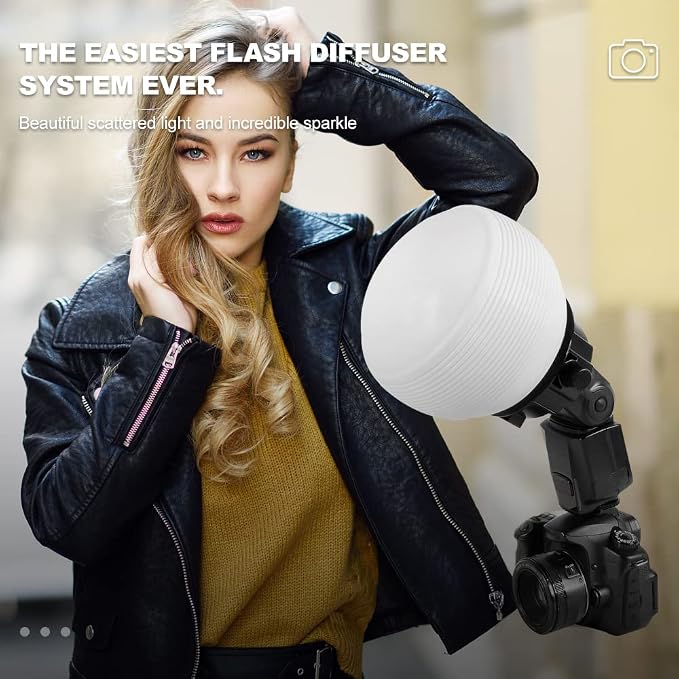 Photography Lighting Flash Diffuser Set, LENSGO Professional Flash Kit Flash - Image 6