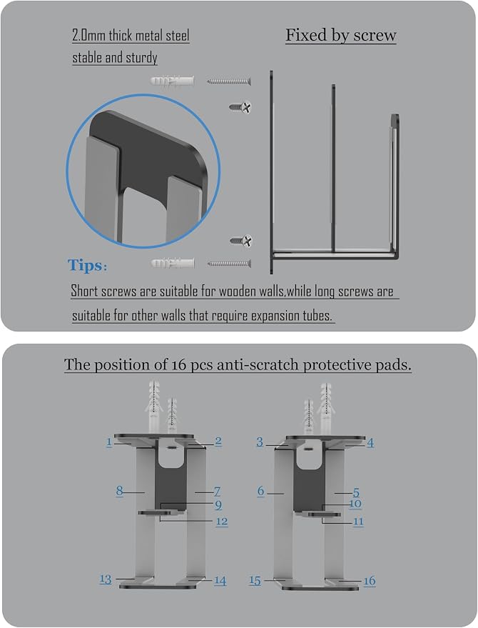 Universal Wall Mount for Laptop, Metal Steel Cable Box Wall Shelf Holder Fit - Image 7