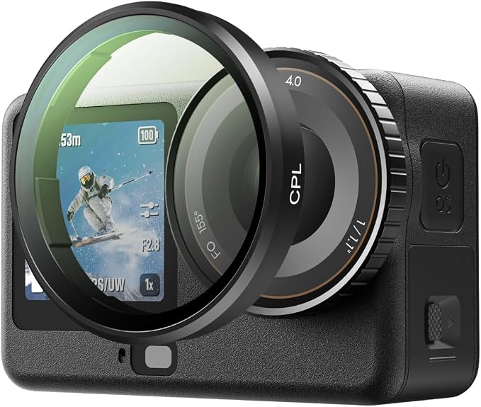 TELESIN CPL Filter for DJI Osmo Action 6, Snap-On Circular Polarizer Lens Filter by telesin