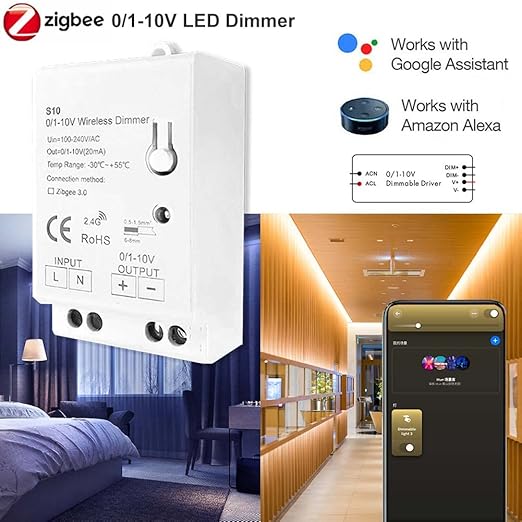 Zigbee 3.0 0/1-10V LED Dimming Controller Timing Auto Switch Functions. - Image 3