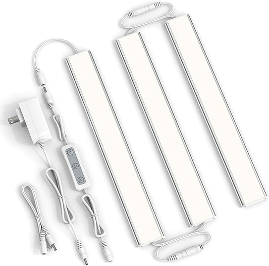 ASOKO Under Cabinet Led Light Plug in, Dimmable Daylight White 4000K, 3 Pack 12 by ASOKO